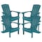 Flash Furniture Charlestown All-Weather Poly Resin Wood Adirondack Chairs in Sea Foam, PK4 4-JJ-C14501-SFM-GG - alternate 9